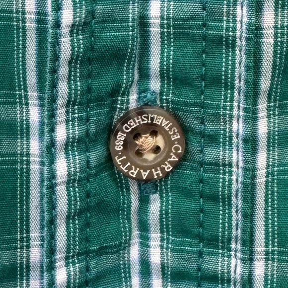 Carhartt Green Casual Button Down Shirt size Medium - Picture 3 of 6